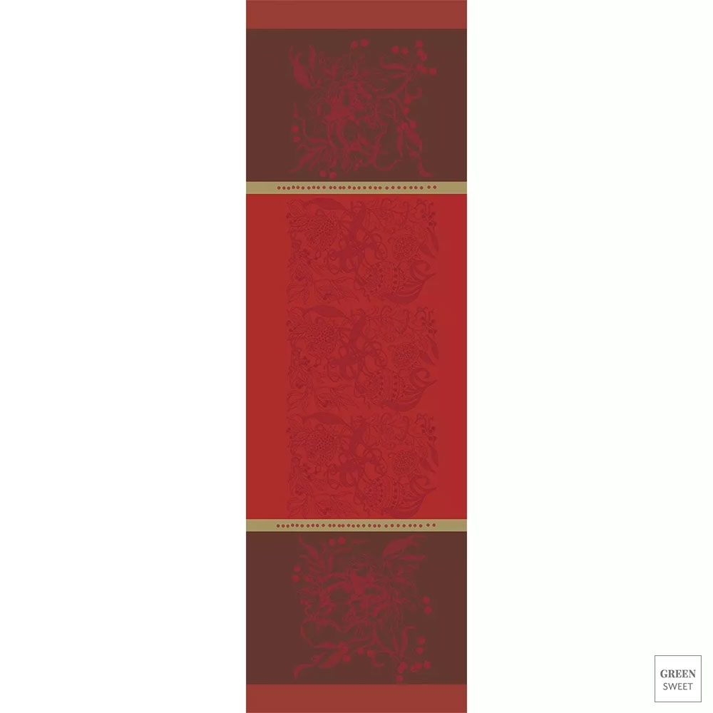 Garnier-Thiebaut Table Runner - Noel Fruit Rouge - GS Garnier-Thiebaut Table Runner - Noel Fruit Rouge - GS