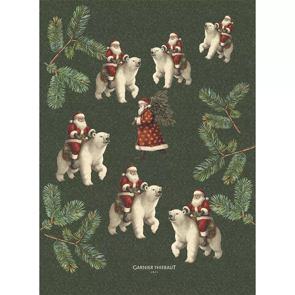 Garnier-Thiebaut - Geschirrtuch Ours De Noel Sapin