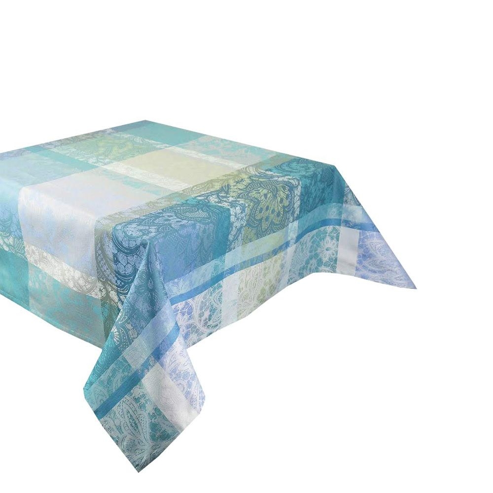 Garnier-Thiebaut Tablecloth - Mille Dentelles Turquoise - ob - different sizes Garnier-Thiebaut Tablecloth - Mille Dentelles Turquoise - ob - different sizes