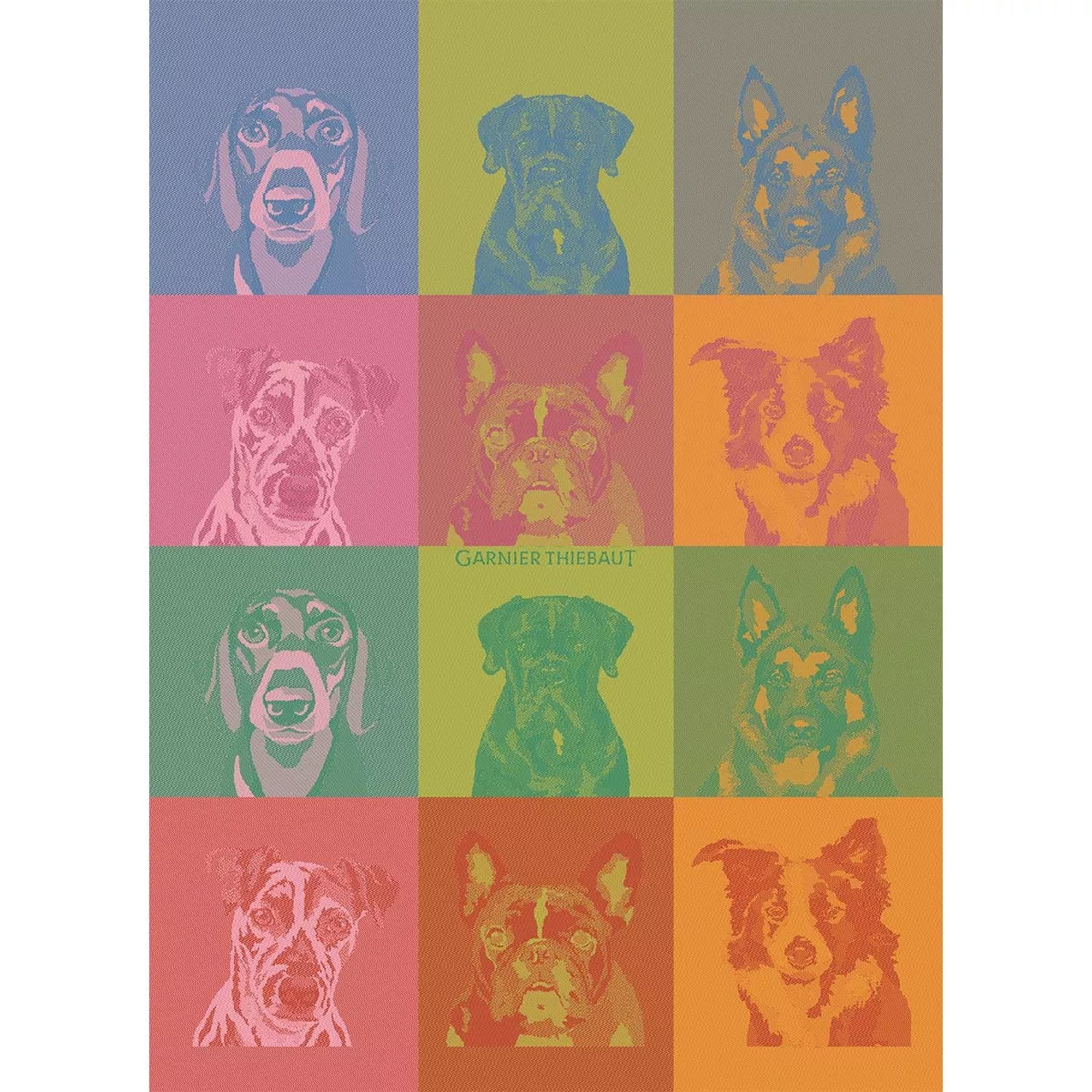 Garnier-Thiebaut - Geschirtuch - Chiens Multicolore