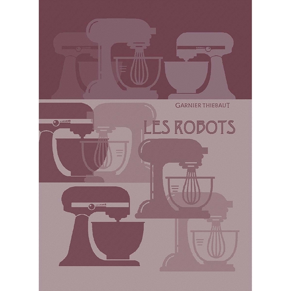 Garnier-Thiebaut tea towel - Les Robots Framboise Garnier-Thiebaut tea towel - Les Robots Framboise