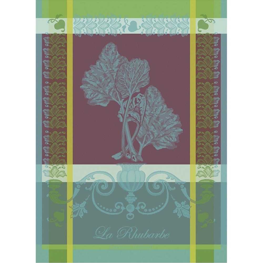 Garnier-Thiebaut Kitchentowels -La Rhubarbe Turquoise Garnier-Thiebaut Kitchentowels -La Rhubarbe Turquoise