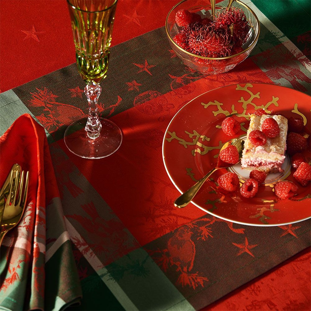 Garnier-Thiebaut - Serviette - Cadeaux De Noel Rouge
