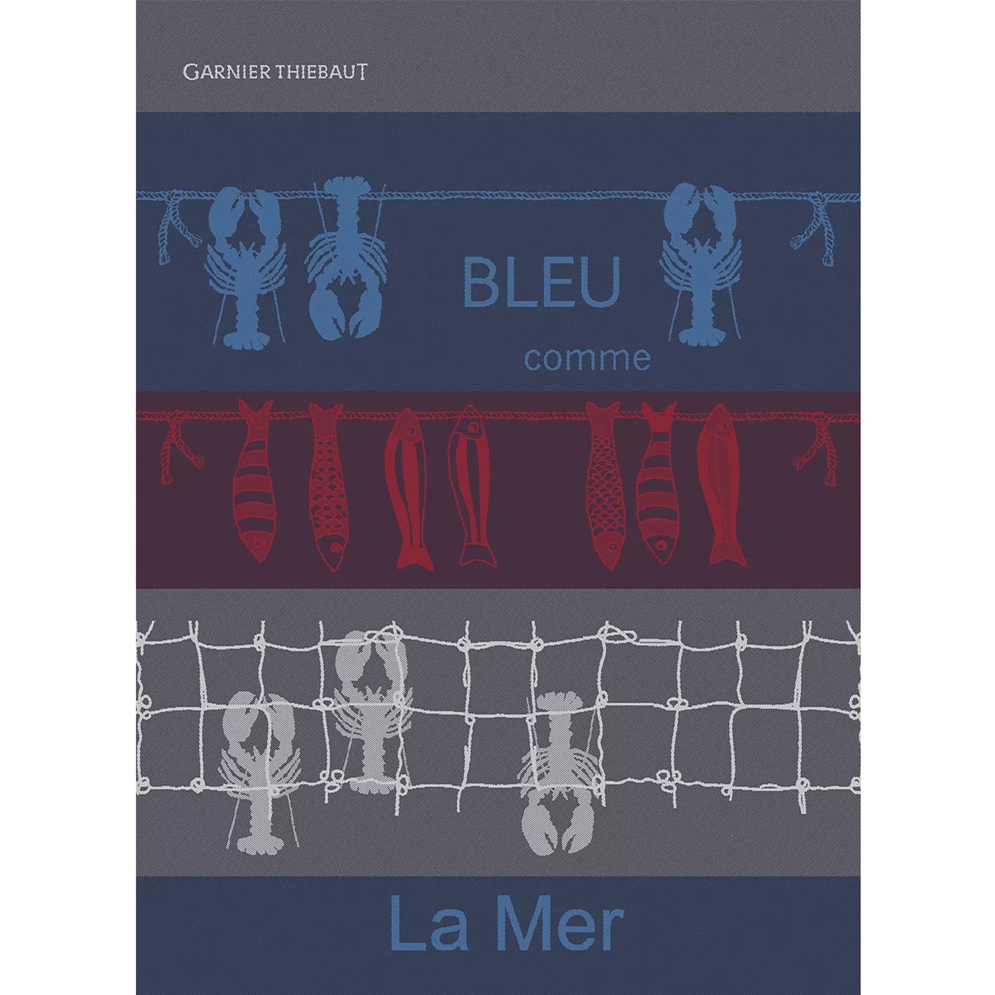 Garnier-Thiebaut Geschirrtuch - Bleu comme la mer