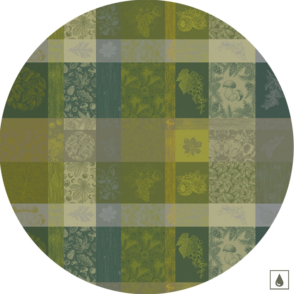 Garnier-Thiebaut Tablecloth - Mille Bois D´Automne Mousse round - mB Garnier-Thiebaut Tablecloth - Mille Bois D´Automne Mousse round - mB