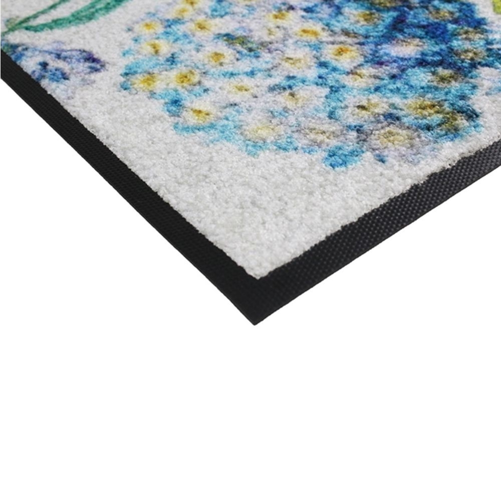 Garnier Thiebaut - Doormat - Hortensias Bleu