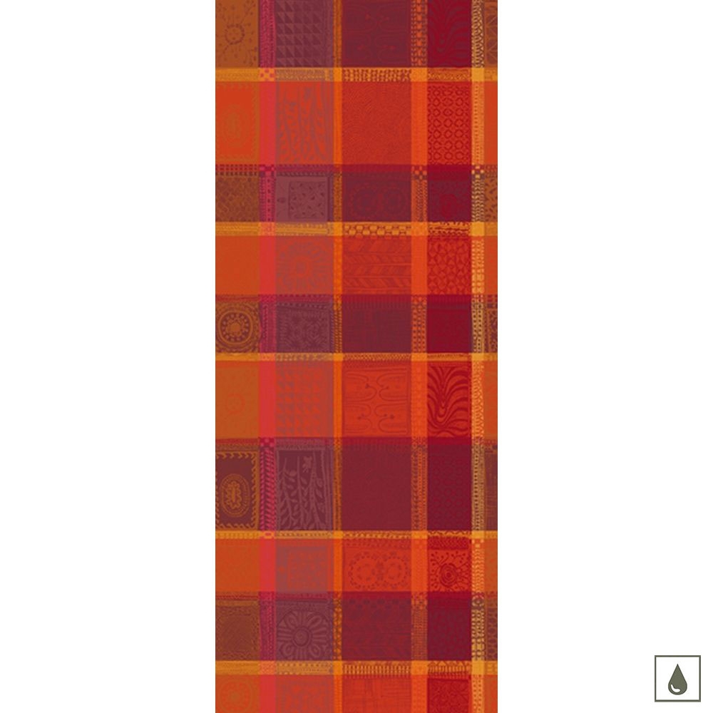 Garnier-Thiebaut - Table runner Mille Wax Ketchup 60 x 180 cm Garnier-Thiebaut - Table runner Mille Wax Ketchup 60 x 180 cm