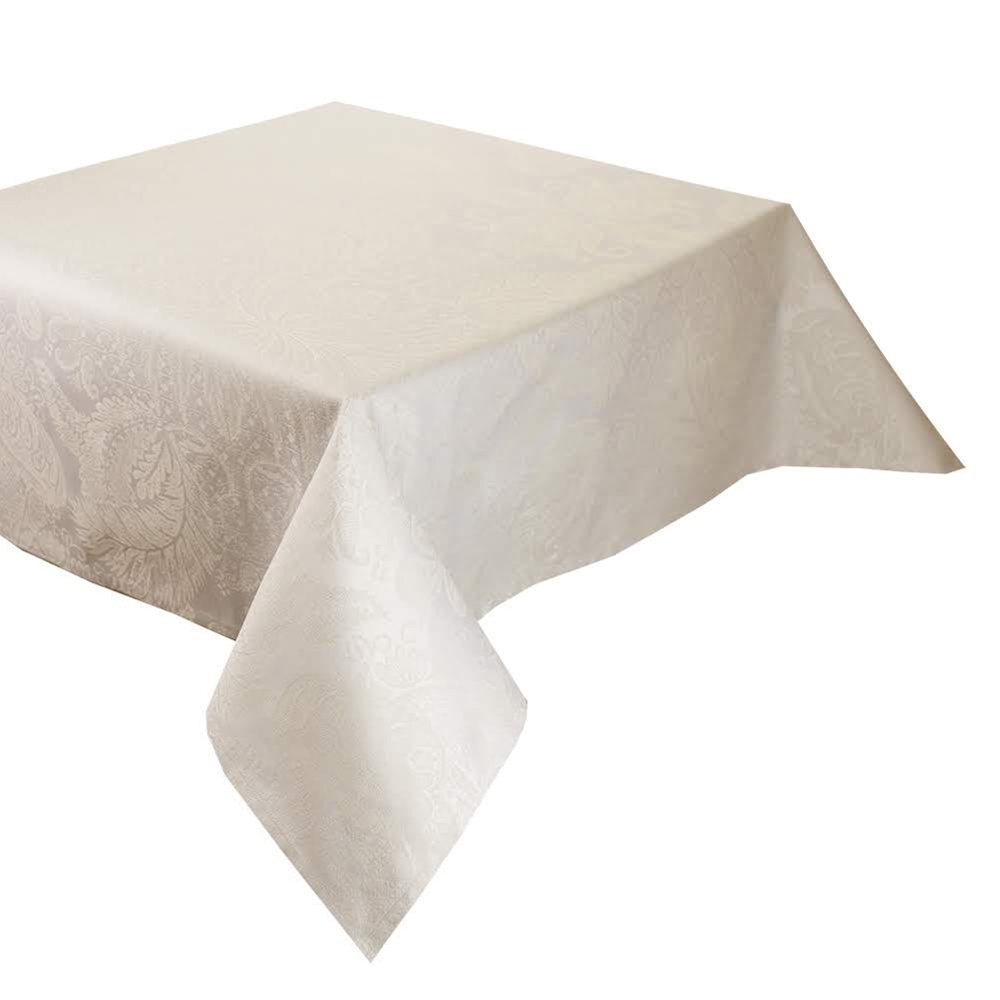 Garnier-Thiebaut Tablecloth - Mille Isaphire Uni Parchemin - oB - different sizes Garnier-Thiebaut Tablecloth - Mille Isaphire Uni Parchemin - oB - different sizes