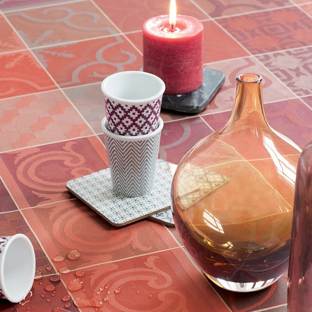 Garnier-Thiebaut Table Runner - Mille Tiles Terracotta - oB Garnier-Thiebaut Table Runner - Mille Tiles Terracotta - oB