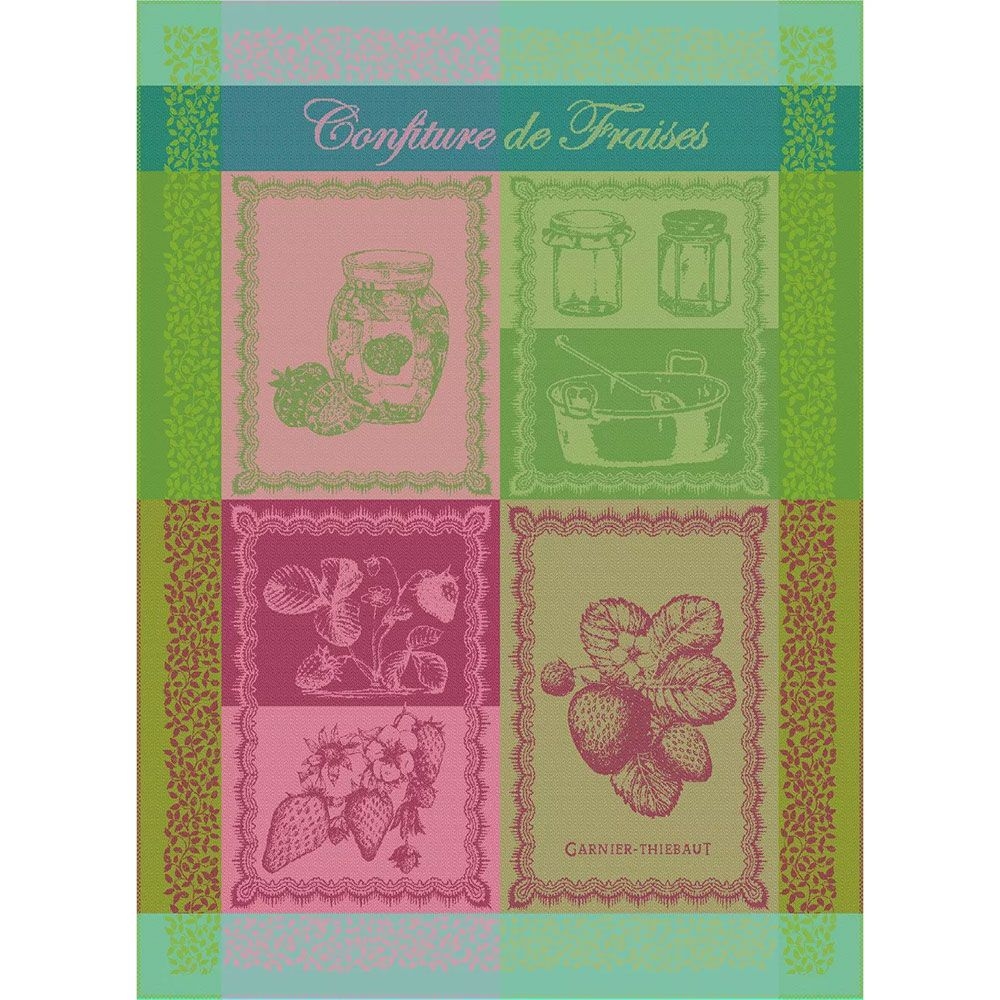 Garnier-Thiebaut tea towel - Confiture de Fraises Printemps Garnier-Thiebaut tea towel - Confiture de Fraises Printemps