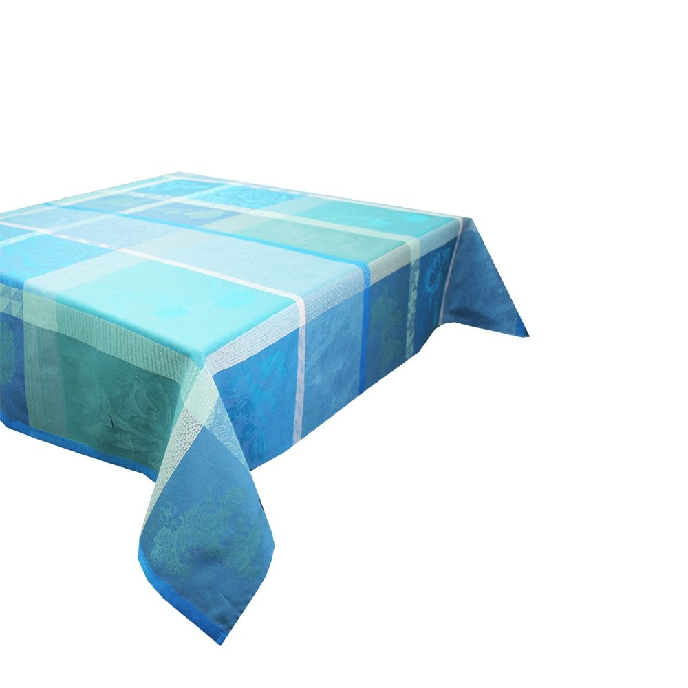 Garnier-Thiebaut Tablecloth - Mille Gardenias Lagon - oB - different sizes Garnier-Thiebaut Tablecloth - Mille Gardenias Lagon - oB - different sizes