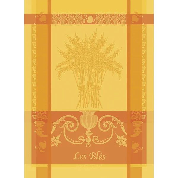 Garnier-Thiebaut - Tea towel Les Blés Saffron Garnier-Thiebaut - Tea towel Les Blés Saffron