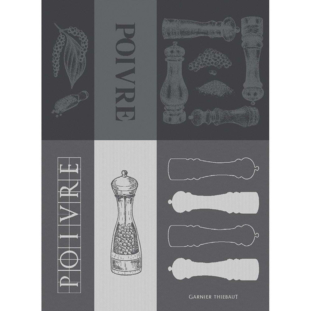 Garnier-Thiebaut tea towel - Les Poivrieres Charbon Garnier-Thiebaut tea towel - Les Poivrieres Charbon