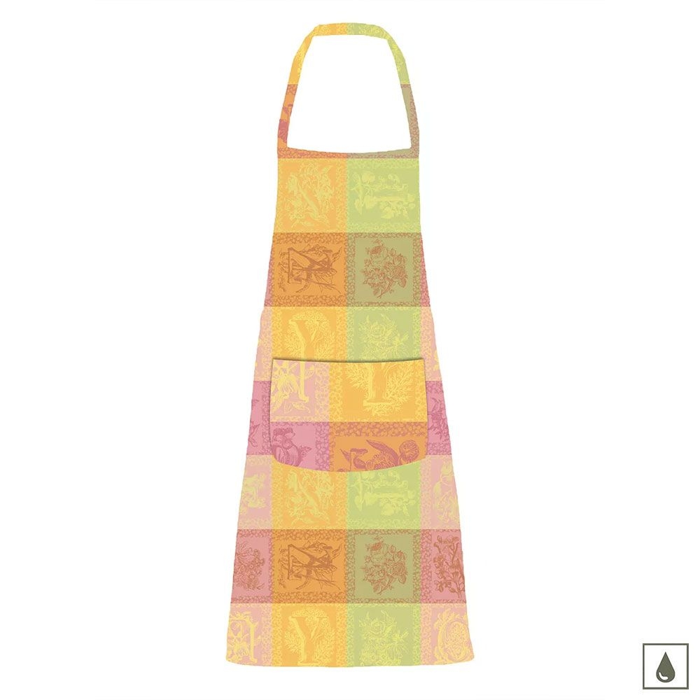 Garnier-Thiebaut - Apron Mille Abecedaire Chatoyant 75x85cm - mB Garnier-Thiebaut - Apron Mille Abecedaire Chatoyant 75x85cm - mB