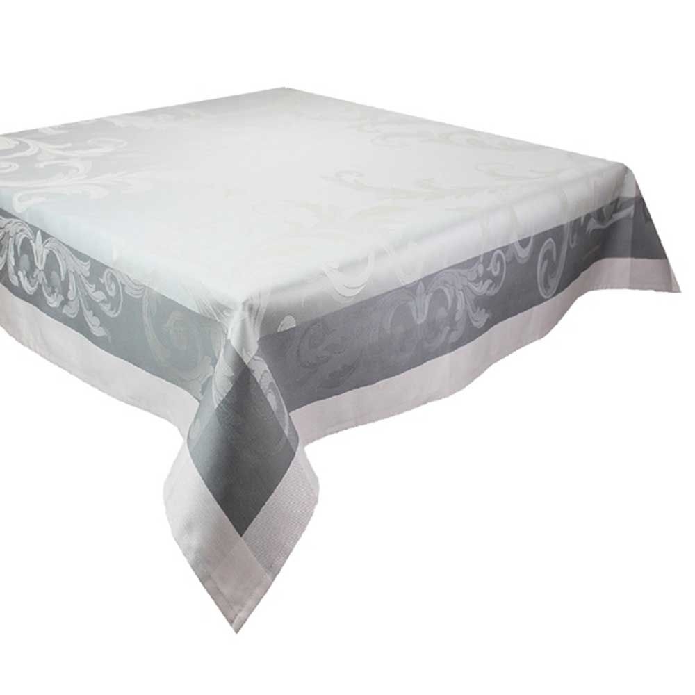 Garnier-Thiebaut Tablecloth - Acanto Platine - GS Garnier-Thiebaut Tablecloth - Acanto Platine - GS