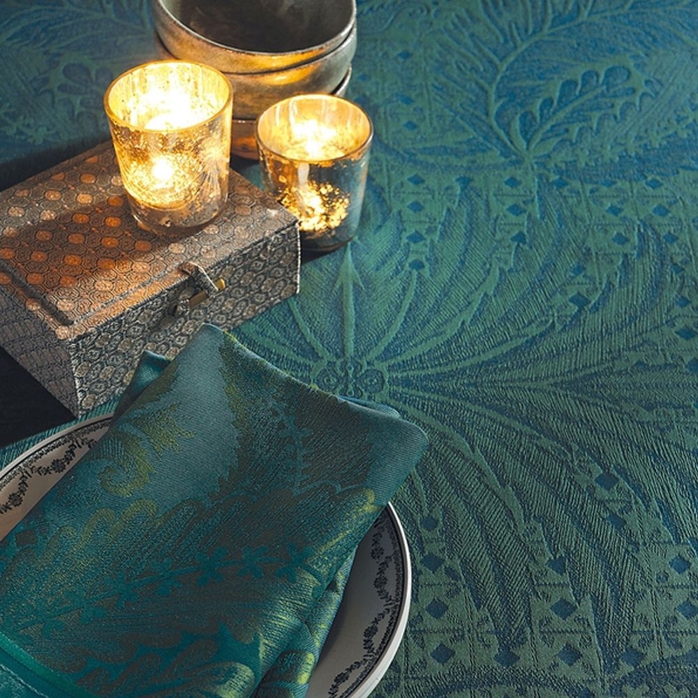 Garnier-Thiebaut Tablecloth - Isaphire Emeraude - GS - different sizes Garnier-Thiebaut Tablecloth - Isaphire Emeraude - GS - different sizes