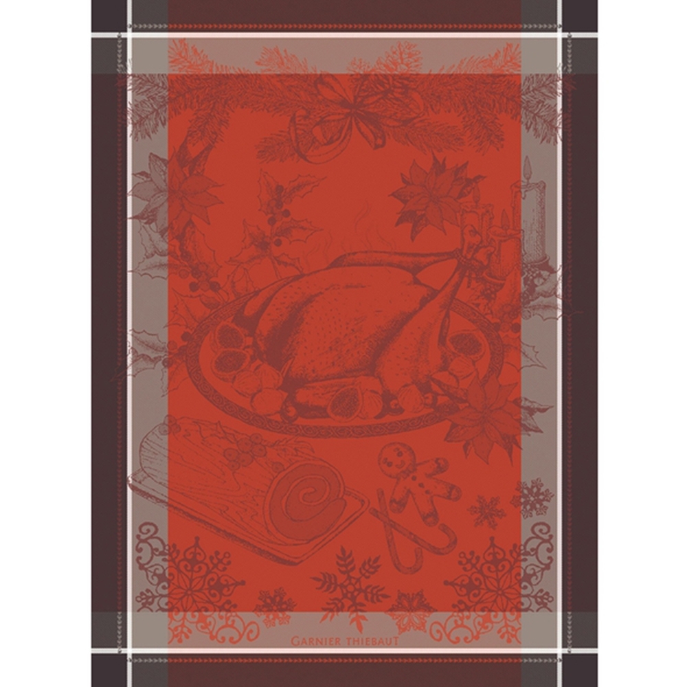 Garnier-Thiebaut Kitchentowel - Dinde de Noel Vermillon Garnier-Thiebaut Kitchentowel - Dinde de Noel Vermillon