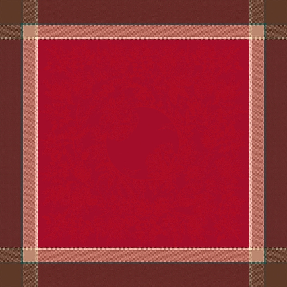 Garnier-Thiebaut Napkin - Couronne de Noel Rouge