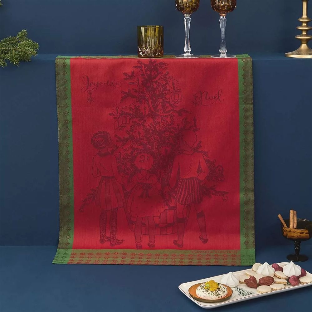 Garnier-Thiebaut - Geschirrtücher noel D'enfance Houx