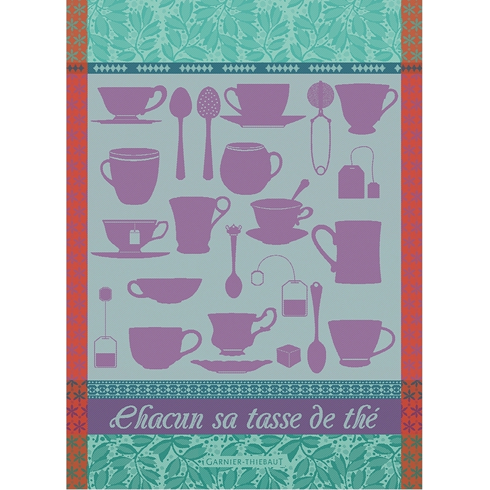 Garnier-Thiebaut Kitchentowels - CHACUN SA TASSE TURQUISE Garnier-Thiebaut Kitchentowels - CHACUN SA TASSE TURQUISE