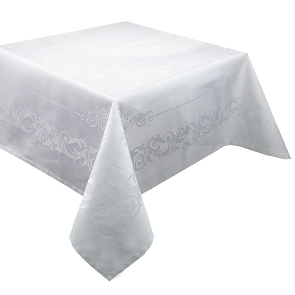 Garnier-Thiebaut Tischdecke - Comtesse Blanche Blanc - GS - verschiedene Größen