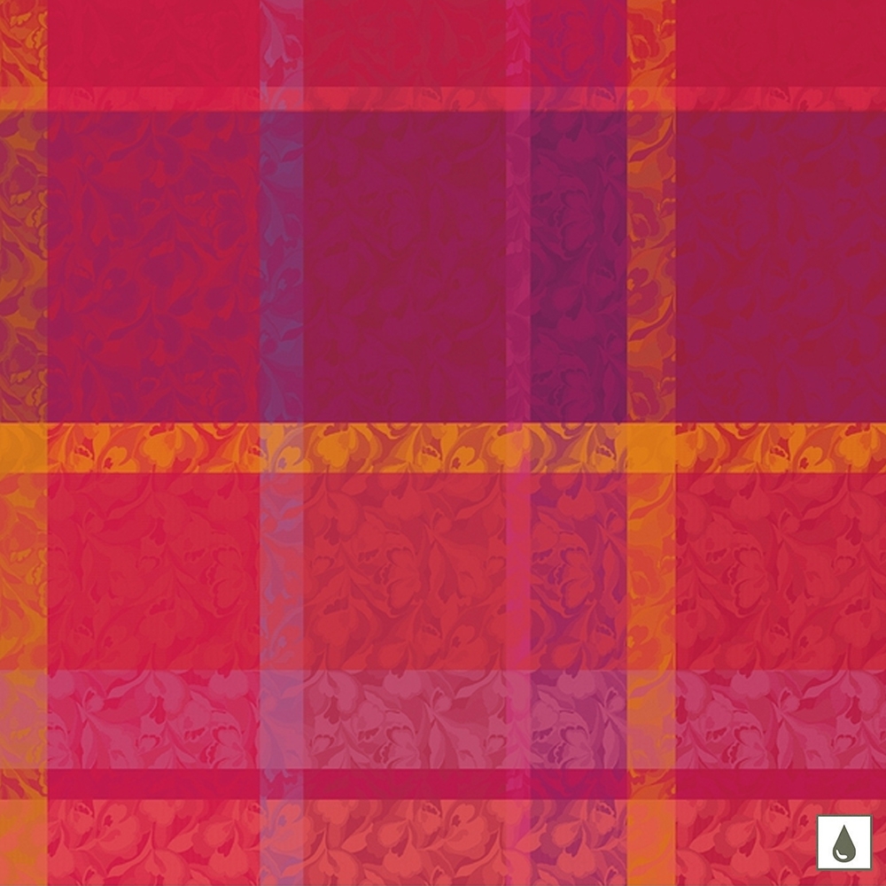Garnier-Thiebaut Meterware - Mille Folk Cranberry - mB Garnier-Thiebaut Meterware - Mille Folk Cranberry - mB