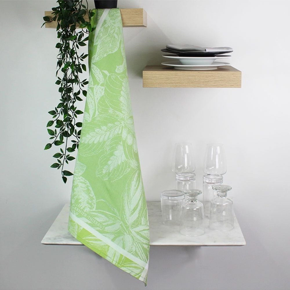 Garnier-Thiebaut - Tea towel - Alocasia's Gate VERT OPALINE Garnier-Thiebaut - Tea towel - Alocasia's Gate VERT OPALINE