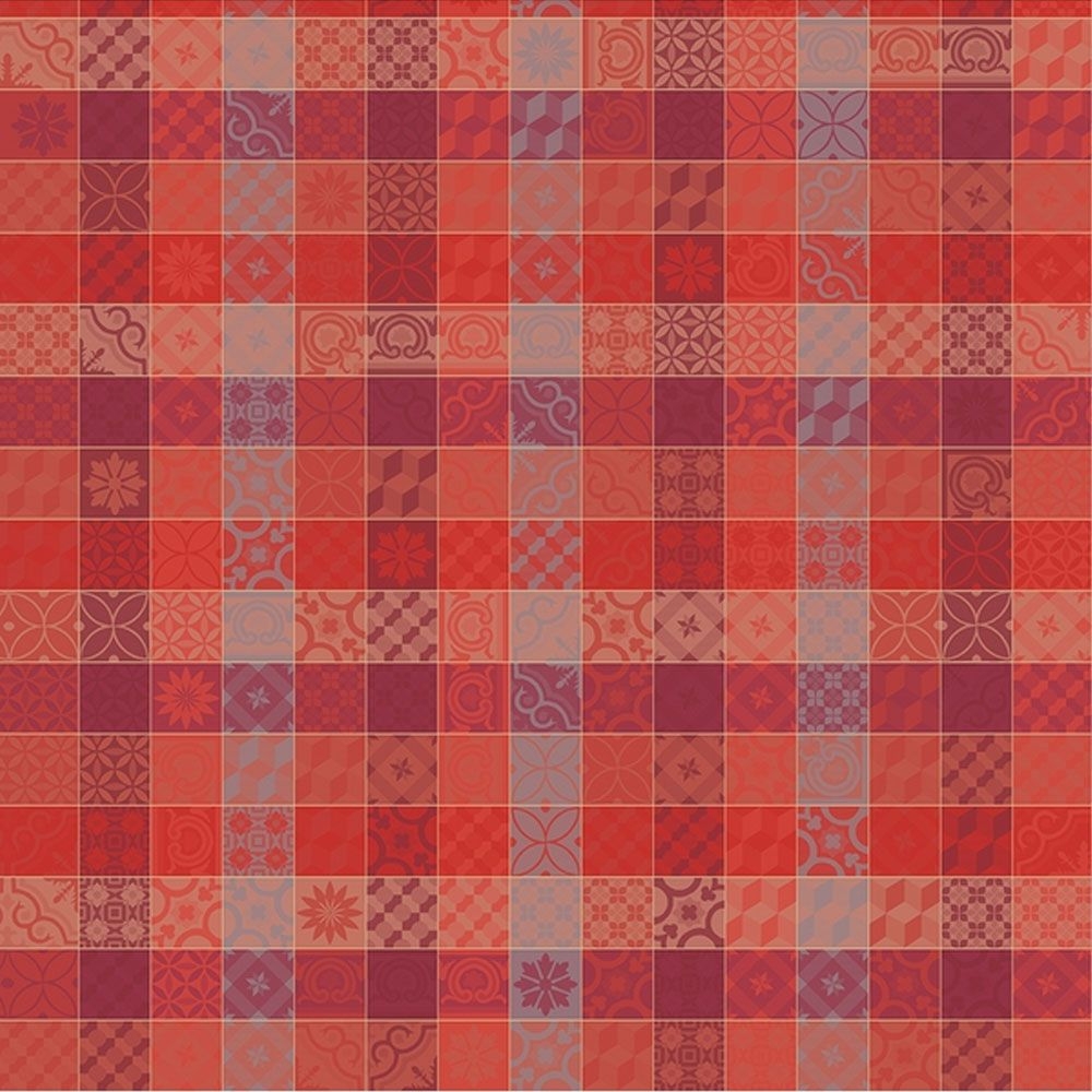 Garnier-Thiebaut Tablecloth Mille Tiles Terracotta - uc Garnier-Thiebaut Tablecloth Mille Tiles Terracotta - uc