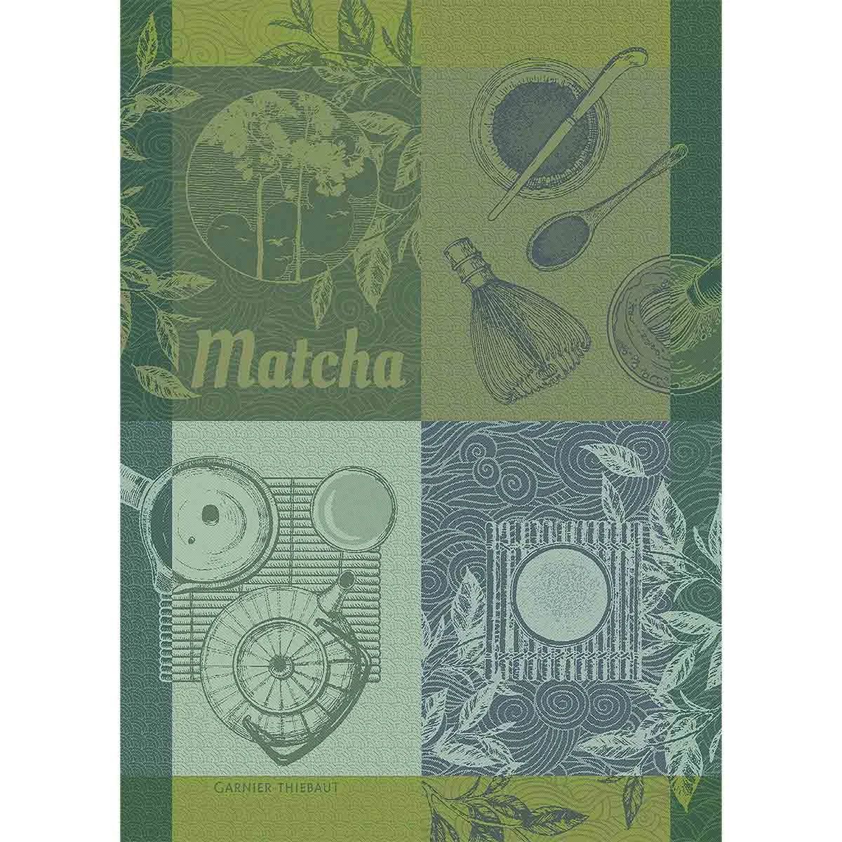 Garnier-Thiebaut - Tea towel Matcha Vert Garnier-Thiebaut - Tea towel Matcha Vert