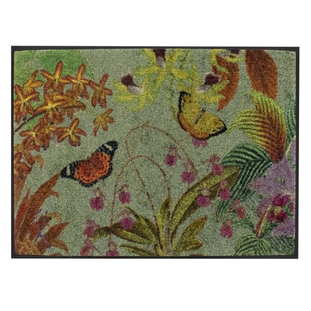 Garnier Thiebaut - Doormat - Orchidees Gris