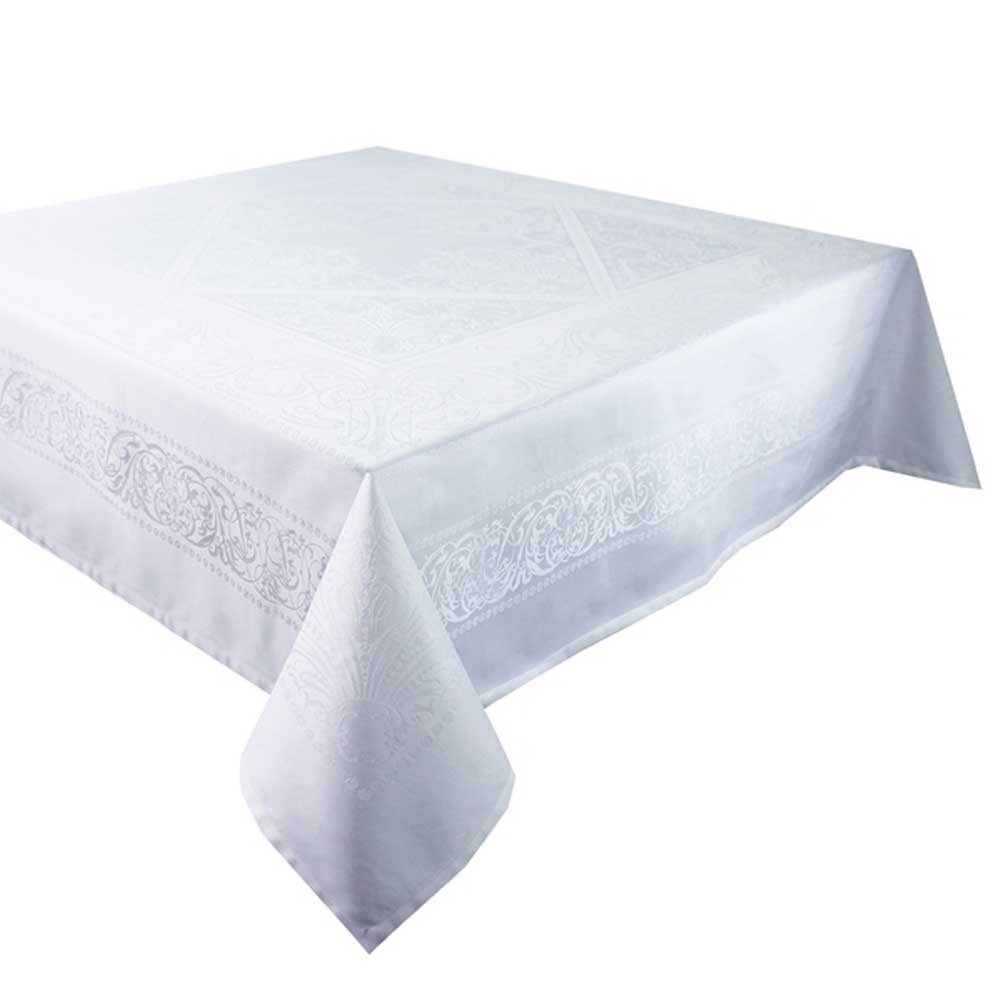 Garnier-Thiebaut Tablecloth - Alexandrine Uni Neige - oB - Different sizes Garnier-Thiebaut Tablecloth - Alexandrine Uni Neige - oB - Different sizes