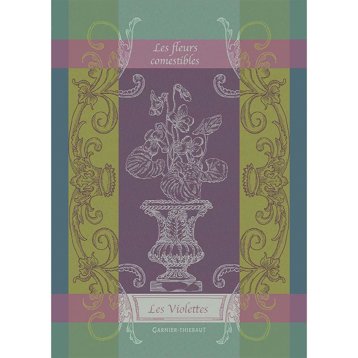Garnier-Thiebaut - Tea towel Les Violettes Violet Garnier-Thiebaut - Tea towel Les Violettes Violet