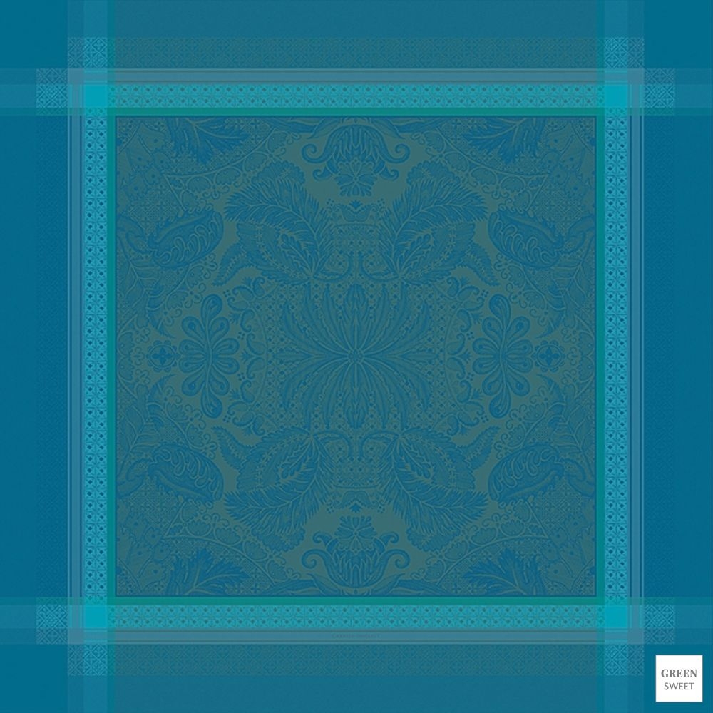 Garnier-Thiebaut Tablecloth - Isaphire Emeraude - GS - different sizes Garnier-Thiebaut Tablecloth - Isaphire Emeraude - GS - different sizes