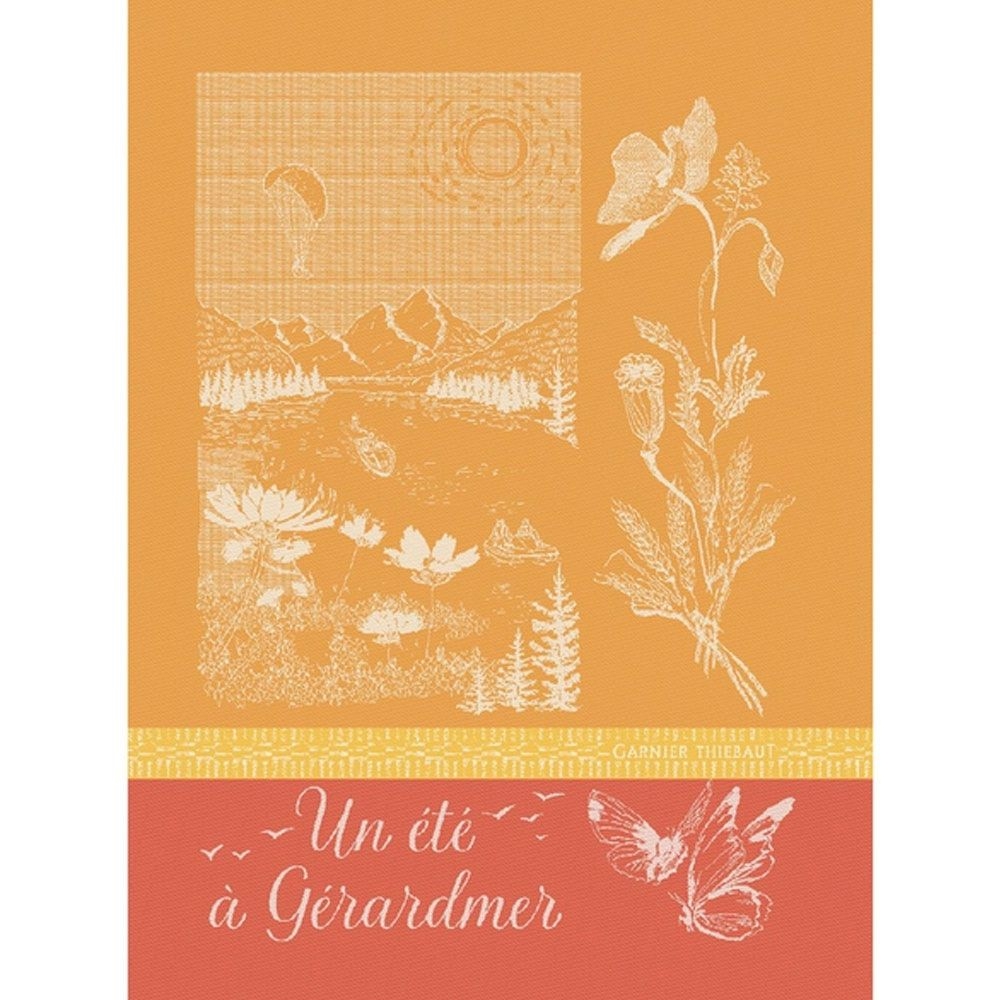 Garnier-Thiebaut tea towel - Ete Gerardmer Orange Garnier-Thiebaut tea towel - Ete Gerardmer Orange