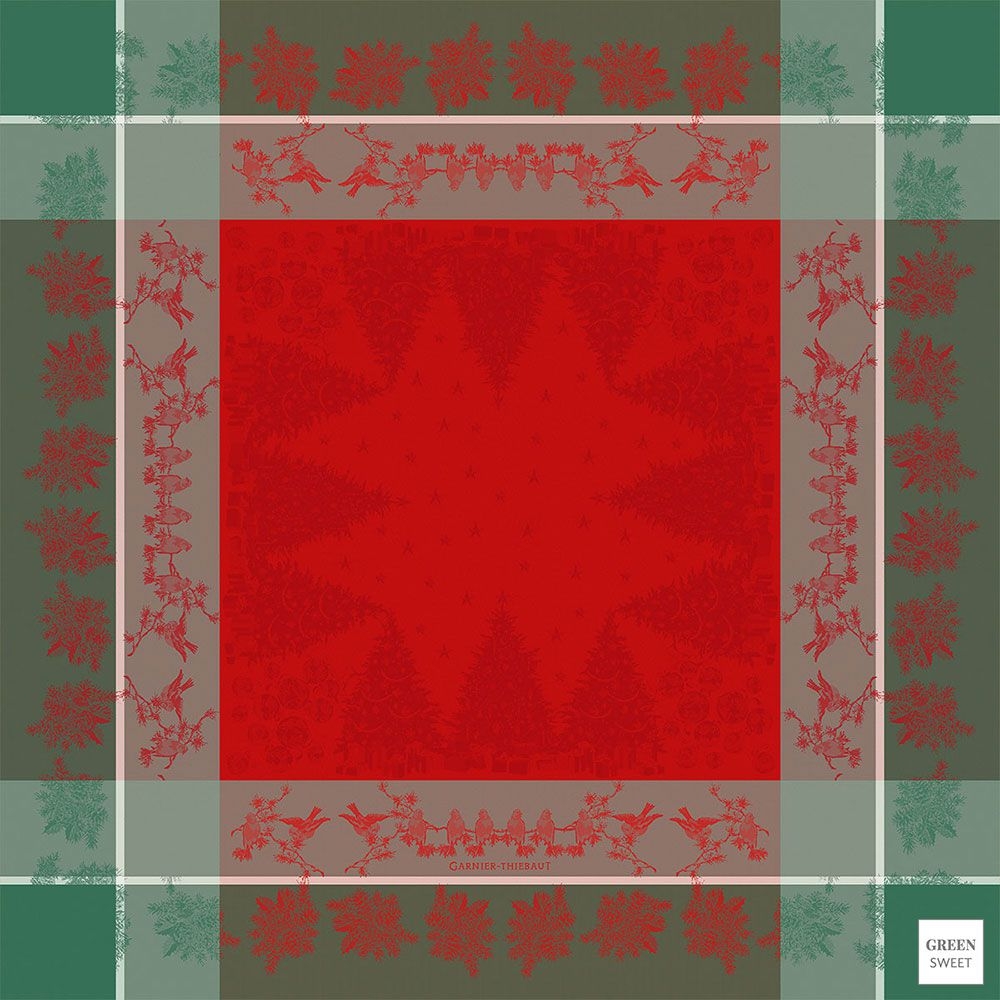 Garnier-Thiebaut - Tischdecke - Cadeaux De Noel Rouge - GS - Verschiedene Größen