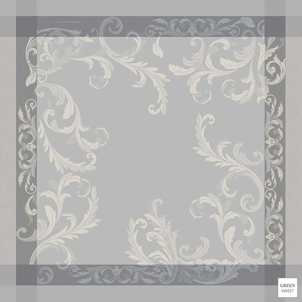 Garnier-Thiebaut Tablecloth - Acanto Platine - GS Garnier-Thiebaut Tablecloth - Acanto Platine - GS