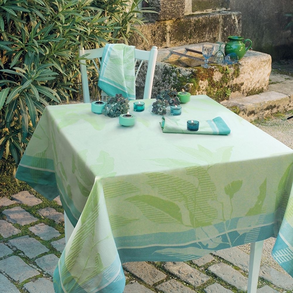 Garnier-Thiebaut Tablecloth - Livia Chlorophylle - oB - different sizes Garnier-Thiebaut Tablecloth - Livia Chlorophylle - oB - different sizes