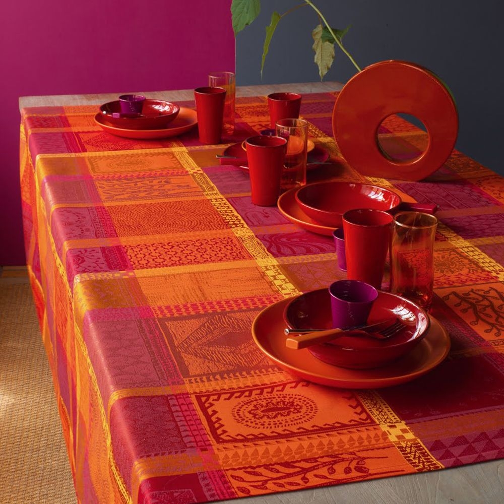 Garnier-Thiebaut Tablecloth - Mille Wax Ketchup - oB - different sizes Garnier-Thiebaut Tablecloth - Mille Wax Ketchup - oB - different sizes